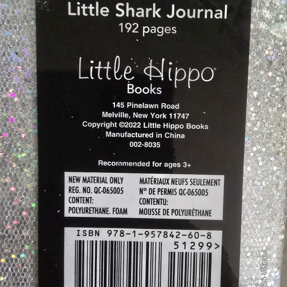 Little Shark Glitter Journal 192 pages New - Picture 3 of 9